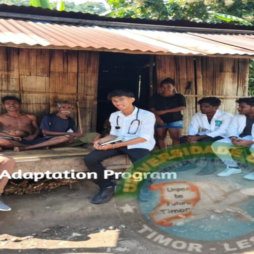 "Medical students practicing with doctors in Timor Leste hospital"